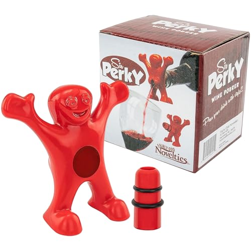 Sir Perky Novelty Wine Pourer, Red