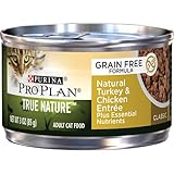 Purina Pro Plan True Nature Natural Turkey and Chicken Entree Classic Cat Food (24 Pack), 3 oz