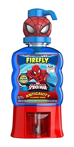 Book Cover Firefly Anti-Cavity Mouth Rinse - Spider-Man (16 Ounce, Pack of 4)
