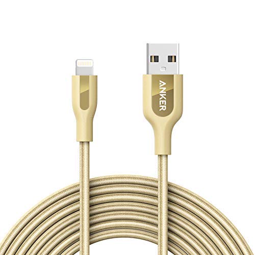 Book Cover Anker PowerLine+ Lightning Cable (10ft) Durable and Fast Charging Cable [Double Braided Nylon] for iPhone, iPad and More
