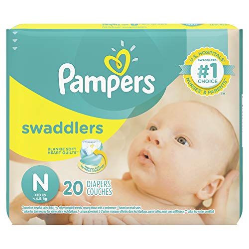 Book Cover Pampers Swaddlers Diapers Size N 20 Count Pack of 2 (Total of 40 Pampers)