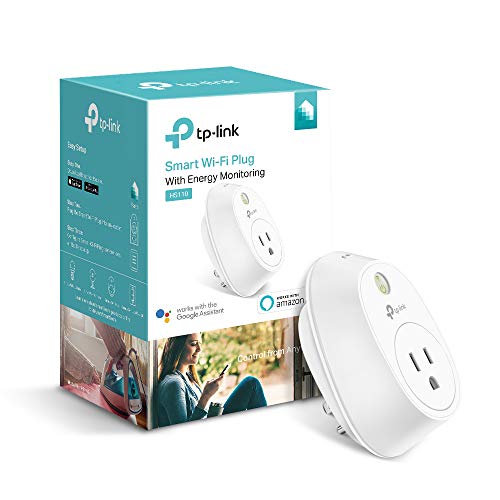 Book Cover Kasa Smart WiFi Plug w/Energy Monitoring by TP-Link - Reliable WiFi Connection, No Hub Required, Works with Alexa Echo & Google Assistant (HS110),White