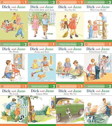 Book Cover Dick and Jane Level 1 & Level 2 Readers (Set of 12) Ages 3-6