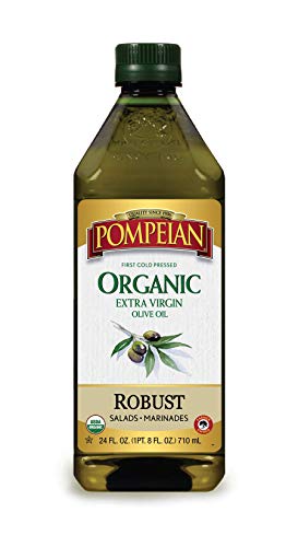 Book Cover Pompeian USDA Organic Extra Virgin Olive Oil, First Cold Pressed, Full-Bodied Flavor, Perfect for Vinaigrettes & Marinades, 24 FL. OZ.