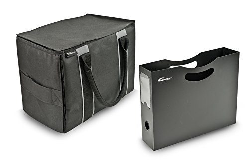 AUTOEXEC AUE14104 Black Mini File Tote Organizer with one Hanging File Holder