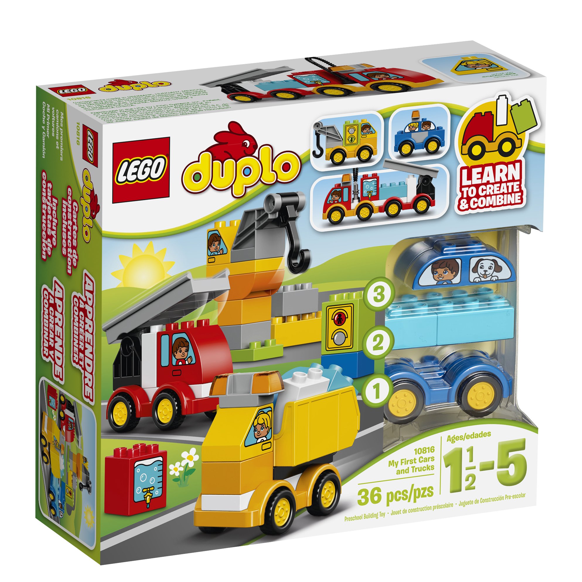 Book Cover Lego DUPLO My First Cars and Trucks 10816 Toy for 1.5-5 Year-Olds