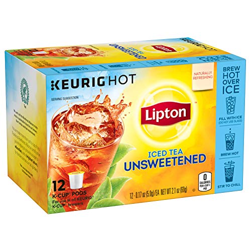 Book Cover Lipton Unsweetened Iced Tea, K-Cups, 12 ct Pack of 6