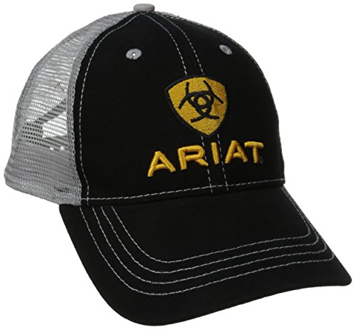 ARIAT Men's Black Front Gray Mesh Hat