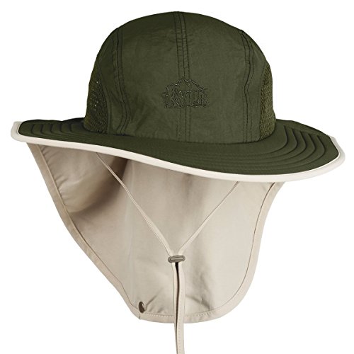 G4Free Outdoor Sun Protection Fishing Cap with Neck Flap, Packable Wide Brim Anti-UV Sun Hat UPF for Travel Fishing Camping Hiking Hunting Safari for Men and Women