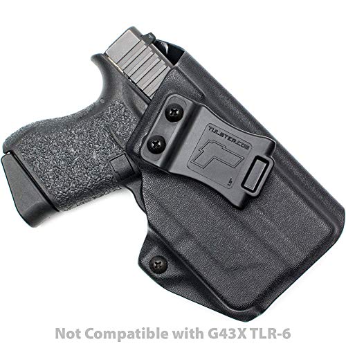 Tulster Glock 43 W/TLR-6 Holster Profilelb Holster IWB, Noir
