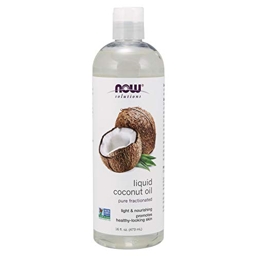 Now Solutions, Liquid Coconut Oil, Light and Nourishing, Promotes Healthy-Looking Skin and Hair, 16-Ounce