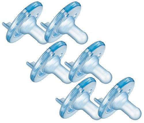 Book Cover Philips Avent 6 Count BPA Free Soothie Pacifier, 3 Months +, Blue