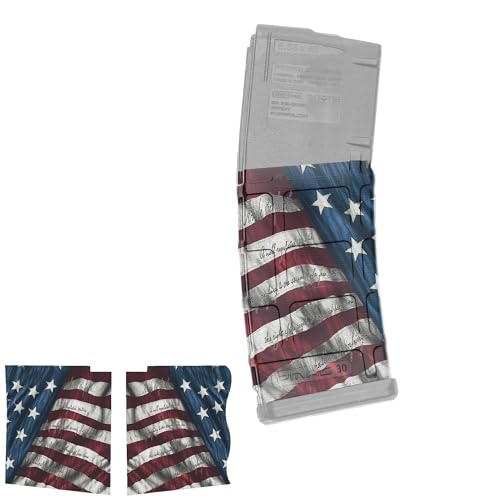 GunSkins AR-15 Mag Skin - Premium Vinyl Mag Wrap with Precut Pieces - Easy to Install and Fits 30rd Magazines - 100% Waterproof Non-Reflective Matte Finish - Made in USA - Proveil Victory