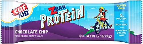 Book Cover CLIF KID ZBAR - Protein Granola Bars - Chocolate Chip - Non-GMO - Organic -Lunch Box Snacks (1.27 Ounce Energy Bars, 10 Count)
