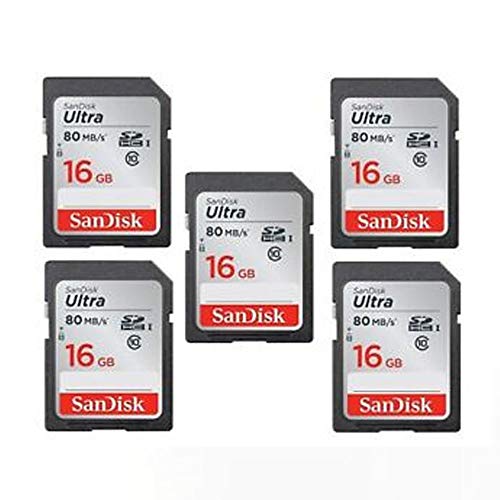5x Genuine SanDisk Ultra 16GB Class 10 SDHC Flash Memory Card
