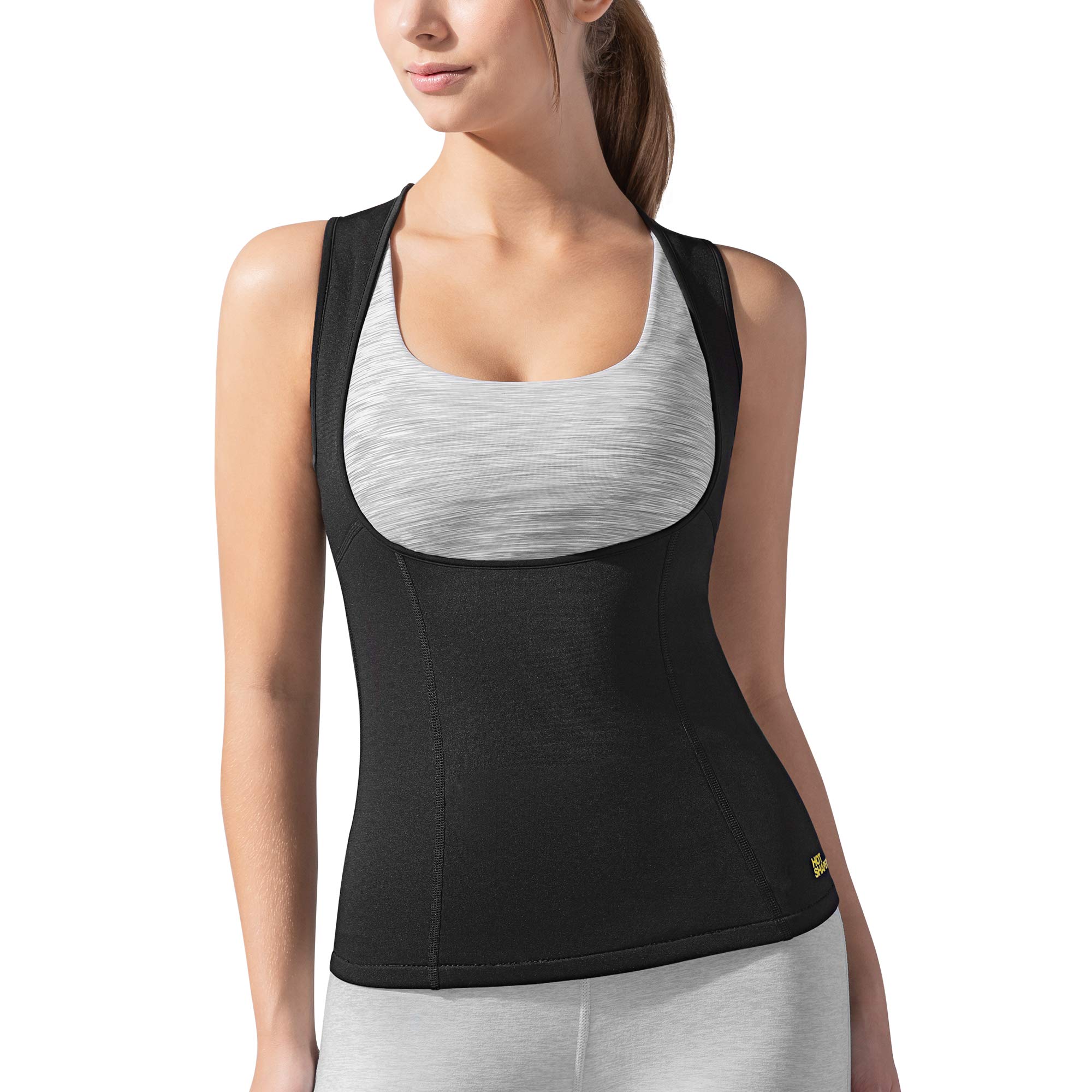 HOT SHAPERS Women's Cami Hot Belly Fat Burn Sauna Shirt. Seamless Slimming Body Shaper X-Small