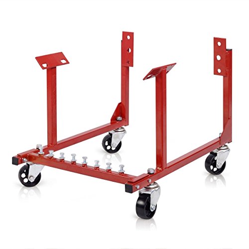 Goplus New 1000lb Auto Engine Cradle Stand Chevy V8 w/Dolly Wheels