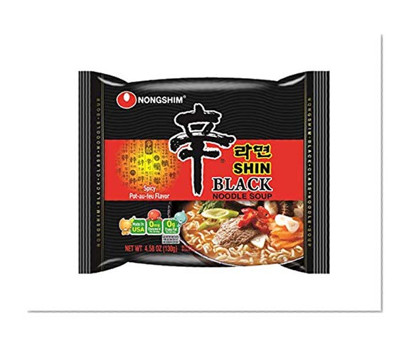 Book Cover NongShim Shin Black Noodle Soup, Spicy, 4.58 (Pack of 10)
