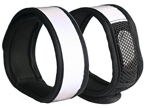 Joyzy Ankle Bands with Mesh Pouch for Fitbit, 2 Pack, Step Counter, Activity Tracker, Fit Watch, Reflective for Running(11 inch,Tracker Not Included)