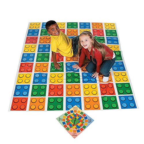 Book Cover Color Blocks Bend Game with Spinner ( 5 ft. x 6 ft pad) Brick Party Game