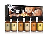 P&J Trading Bakery Set of 6 Fragrance Oils - Pumpkin Pie, Cupcake, Sugar Cookies, Coffee Cake, Snickerdoodle, Gingerbread Candle Scents, Soap Making, Diffuser Oils
