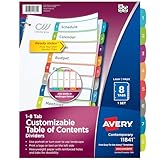 Ready Index Customizable Table of Contents Divider