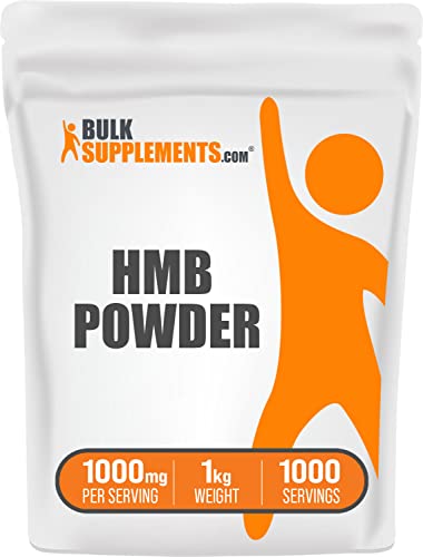 BULKSUPPLEMENTS.COM HMB Powder (Beta-Hydroxy Beta-Methylbutyrate) - HMB Supplement - HMB Free Acid - HMB 1000 mg - Calcium HMB - HMB Powder Supplements - 1000 Servings (1 Kilogram - 2.2 lbs)