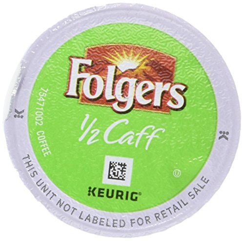 Book Cover Folgers Half Caff Coffee, Keurig K-Cups, 18 Count