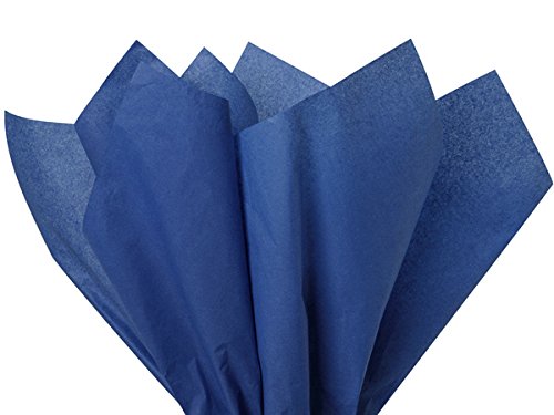 A1 Bakery Supplies Dark Blue Tissue Paper 15 Inch X 20 Inch - 100 Sheet Pack Premium Tissue Paper HIGH UALITY Tissue Paper Made in USA