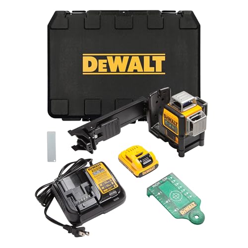DEWALT 12V MAX Laser Level, Line Laser, 3 X 360 (DW089LG), Yellow