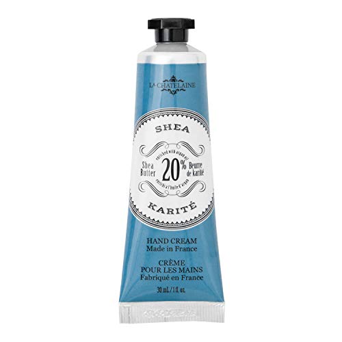La Chatelaine 20% Shea Butter Hand Cream, Popular Shea Scent, Organic Argan Oil, Travel Size 1 fl. oz, Immediate Hydration, Intense Repair, Extra Rich Hand Lotion, Non-Greasy Formula, Paraben Free