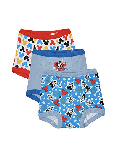 Book Cover Disney Baby Boys' Toddler Mickey Mouse 3pk Training Pant, ((Colors may vary) Assorted, 3T