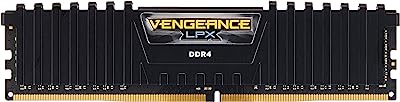 Book Cover Corsair Vengeance LPX 16GB (2x8GB) DDR4 DRAM 2400MHz C16 Desktop Memory Kit - Black (CMK16GX4M2A2400C16), Vengeance LPX Black, 16GB (2 x 8GB)