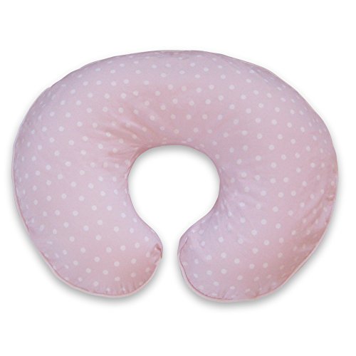 Book Cover Boppy Pillow Slipcover, Classic Plus Confetti Dot and Stripe Pink