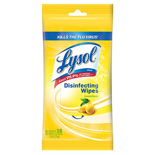 Book Cover Lysol Disinfecting Wipes, Lemon and Lime Blossom, 15 Count