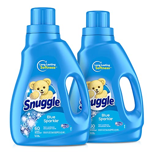 Snuggle Liquid Fabric Softener with Fresh Release, Blue Sparkle, 50 Fluid Ounces (Pack of 2)