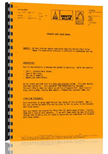 Deutz (Allis) 4180 Lawn & Garden Tractor Service Manual