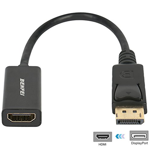BENFEI DisplayPort to HDMI Adapter, Benfei DP Display Port to HDMI Converter Male to Female Gold-Plated Cord Compatible for Lenovo Dell HP and Other Brand