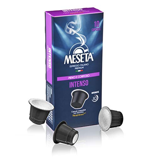 Nespresso Compatible Capsules 60 Meseta Intenso Capsules of Gourmet Italian Espresso Compatible with Nespresso Machine .