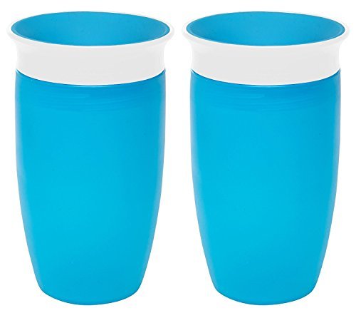 Book Cover Munchkin Miracle 360 Sippy Cup, Blue, 10 Ounce, 2 Count