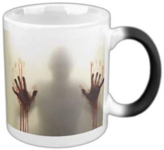 COLIBYOU Morphing mugs the walking dead Coffee Tea Milk Hot Cold Heat Sensitive Color changing Black and White 11 Oz Ceramic Mug