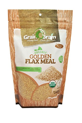 Grain Brain Golden Flax Seed Meal, Organic , Non-GMO, Packaged in Resealable Pouch Bags to preserve Freshness (12 oz)