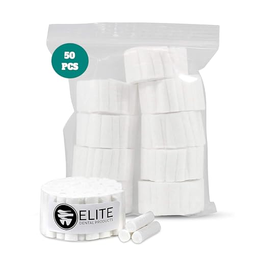 Cotton Rolls #2 Medium 1.5" Non-Sterile 100% High Absorbent Cotton Pack of 50