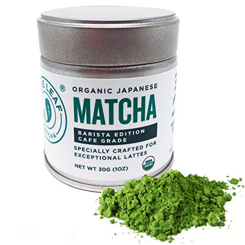 Jade Leaf Matcha Green Tea Powder - USDA Organic - Barista Edition Cafe Grade (Specially Crafted for Exceptional Lattes) - Authentic Japanese Origin [30g Tin]