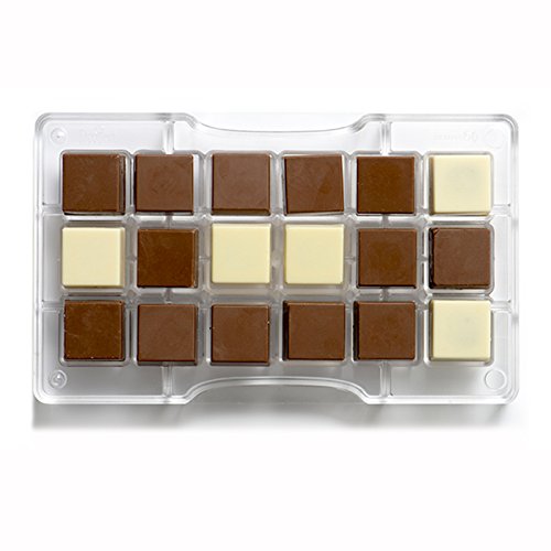 Decora 0050092 Moule pour Chocolat Forme Carré 25 x 25 , 200 x 120 x 23 mm