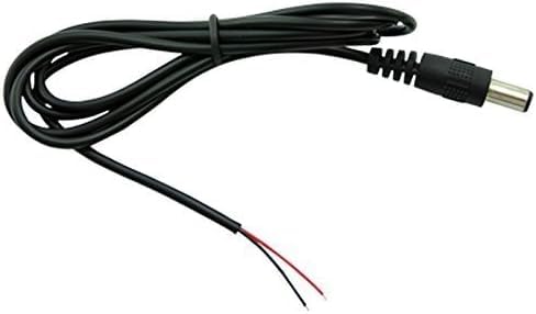 DTECH 1.2M 4FT DC 2.1mm x 5.5mm Male to Male Power Extension Cable Cord for Car Rearview Monitor Camera System CCTV LED Lighting