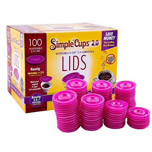 Disposable K-cup Lids for Keurig (100 count)- Reuse and Recycle your empty K-Cups