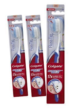 Book Cover (3 Pack) Colgate Total Advanced, Floss-Tip Toothbrush, Soft by Colgate-Polmolive