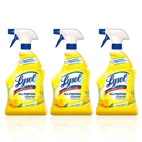Book Cover Lysol All Purpose Cleaner Spray, Lemon Breeze 32 oz (Pack of 3)