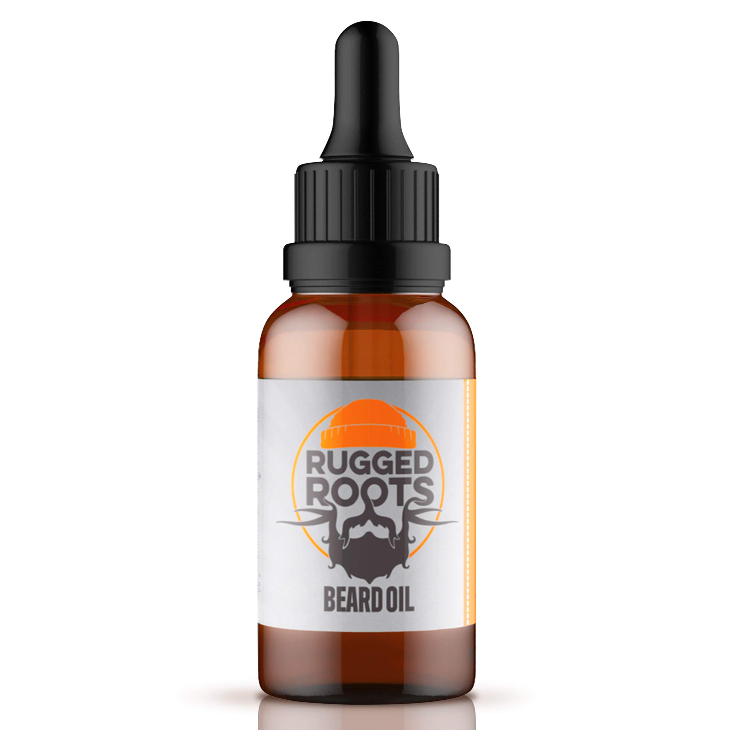 Beard Oil and Conditioner by Rugged Roots-Natural Beard Care Made with Orange Cedarwood Scented Premium Oils -Softens Beard and Promotes Healthy Beard Growth-Creative Gift for Husband, Dad, Boyfriend